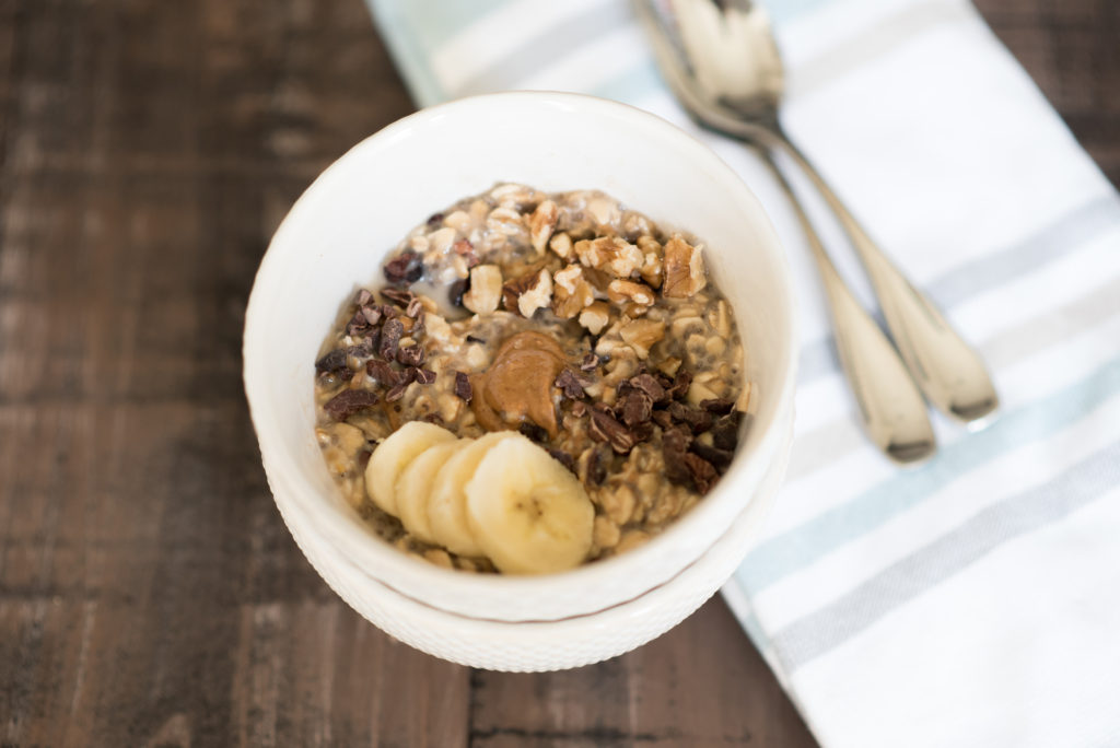 Chunky Monkey Overnight Oats- firstandfull.com