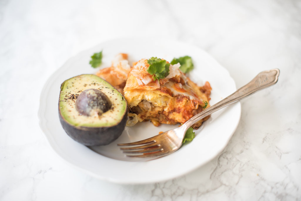 Breakfast Enchilada Stack | firstandfull.com