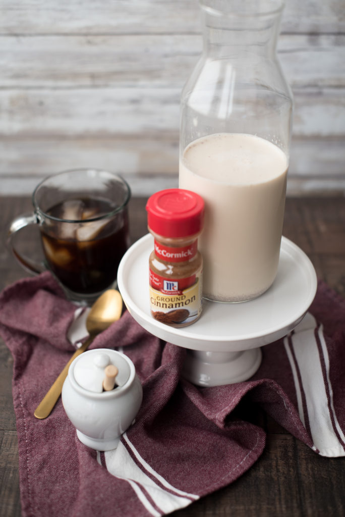 Homemade Honey Cinnamon Coffee Creamer: easy to make-- cream/ milk, vanilla extract, and a touch of honey, all brought to a simmer. 