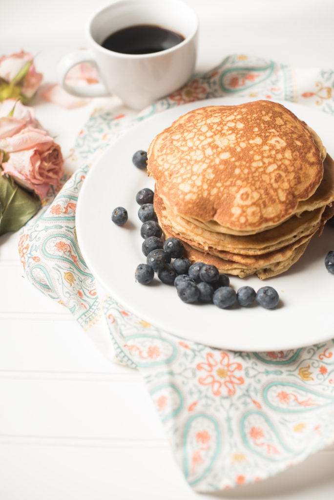 Healthy Whole Wheat Pancakes made in the Blender. This recipes will eliminate the hassle of dirty dishes and mixing bowls. Try these easy, 5 minute pancakes today! 