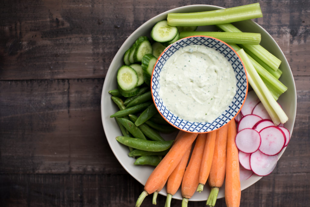 A cool and creamy jalapeno feta vegetable dip with crumbled feta cheese, fresh jalapeños, roasted garlic, and whipped cream cheese. 