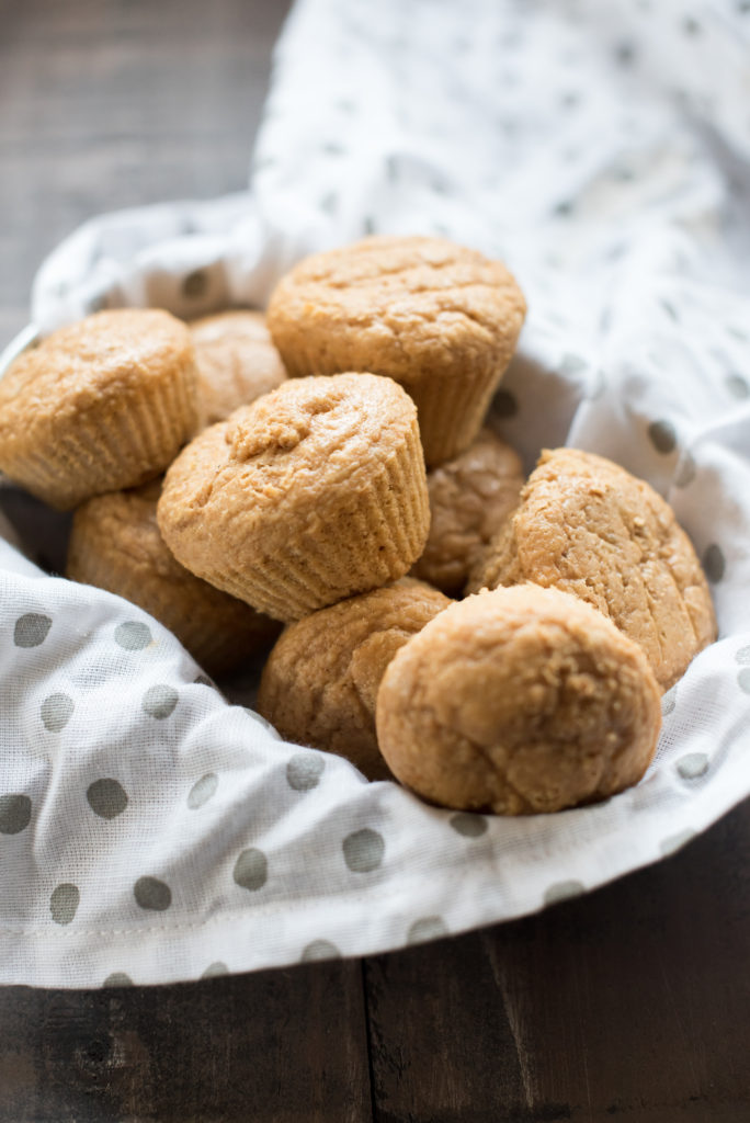 Nutrient dense sweet potato muffins packed with roasted sweet potatoes fortified with old fashioned oats and sweetened with a combination of natural sweeteners! Prefect for breakfast on the go or little picky eaters! 